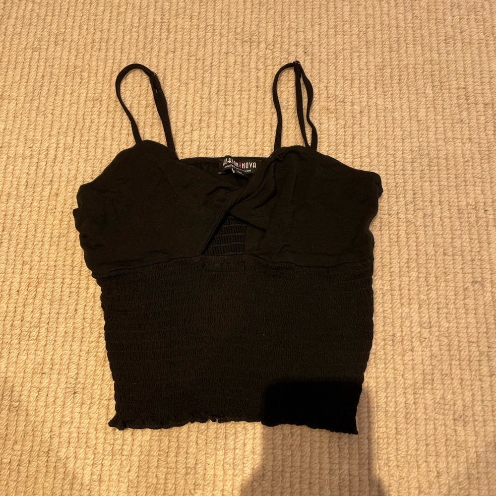fashion nova black tank top